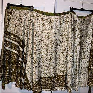 Darn Good Yarn. Sari wrap skirt. Ankle length. Size 0-12